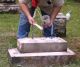 25-Mortar will bond the headstone to its base.